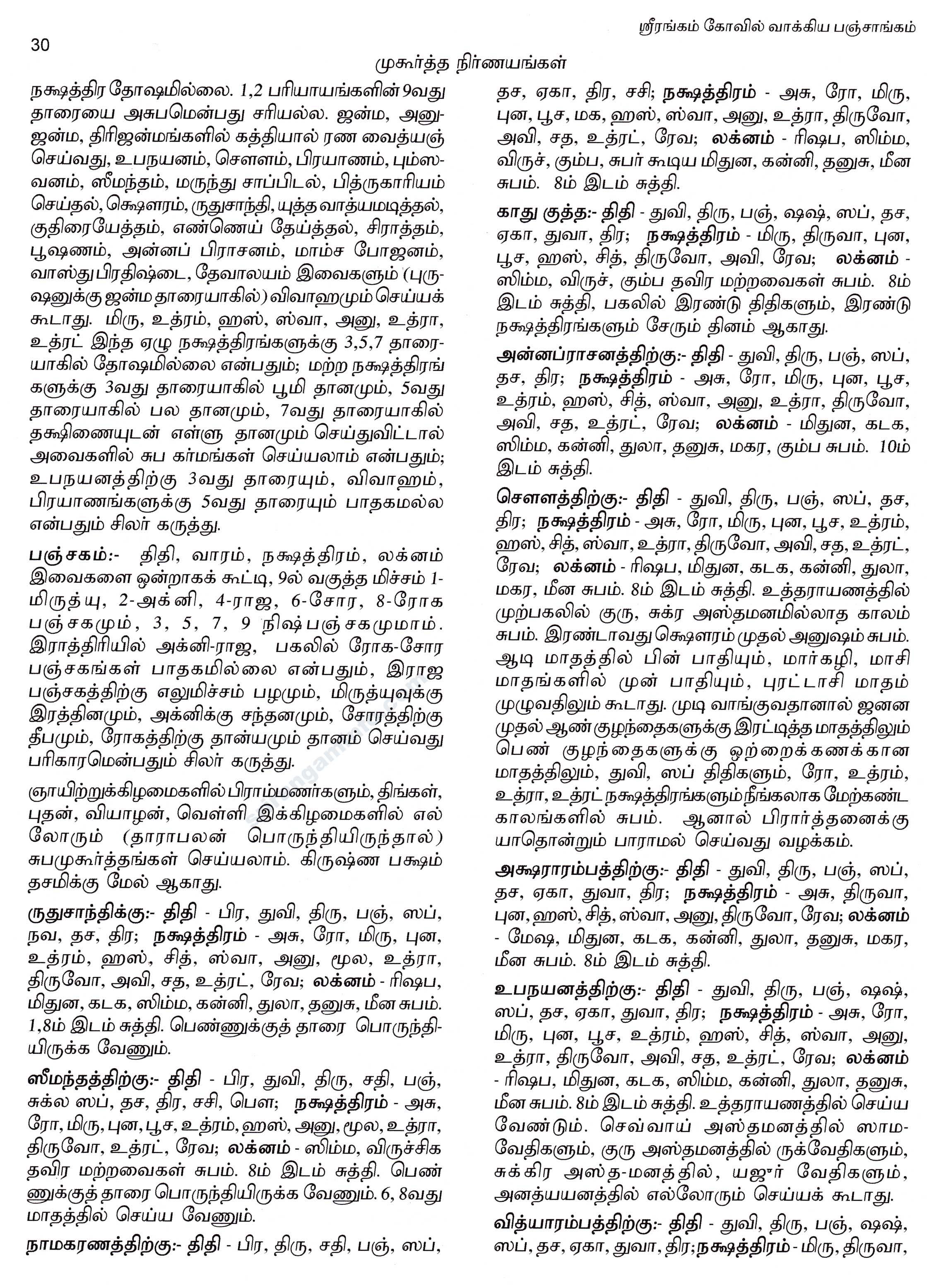 Panchangam